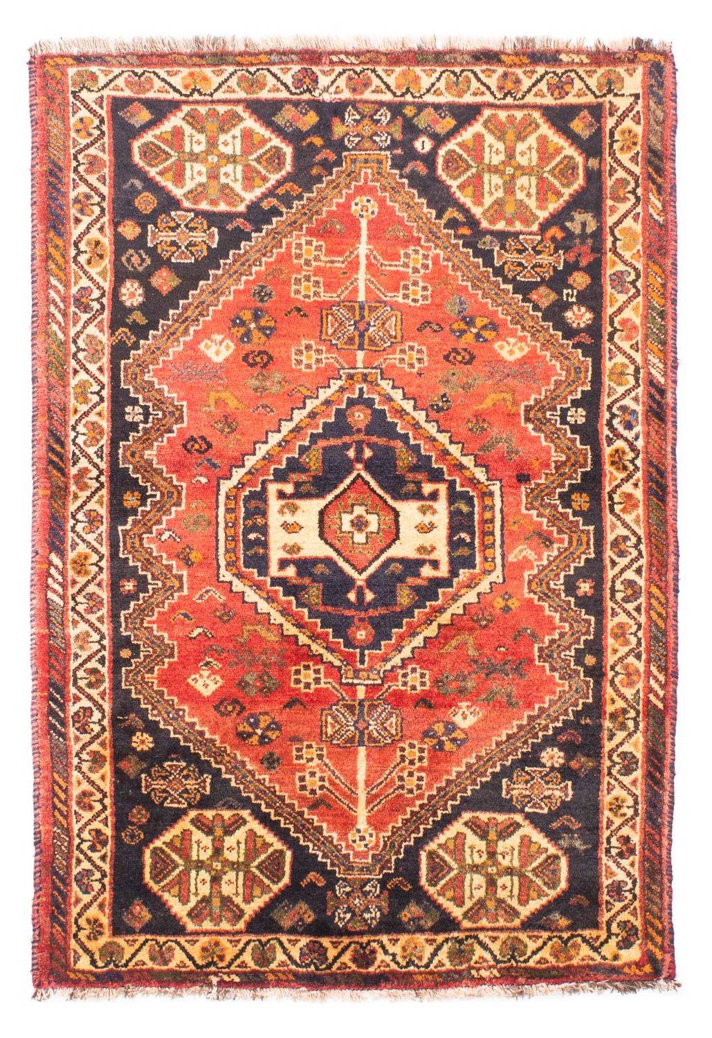 Tapis persan - Nomadic - 155 x 105 cm - rouge clair