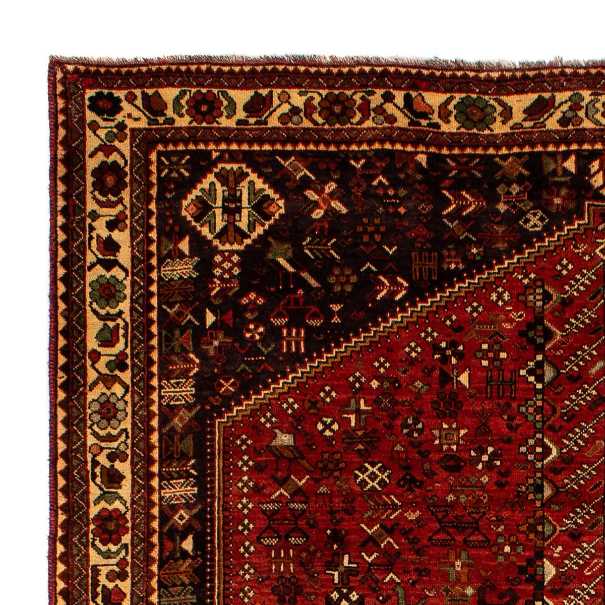 Tapis persan - Nomadic - 313 x 213 cm - rouge foncé