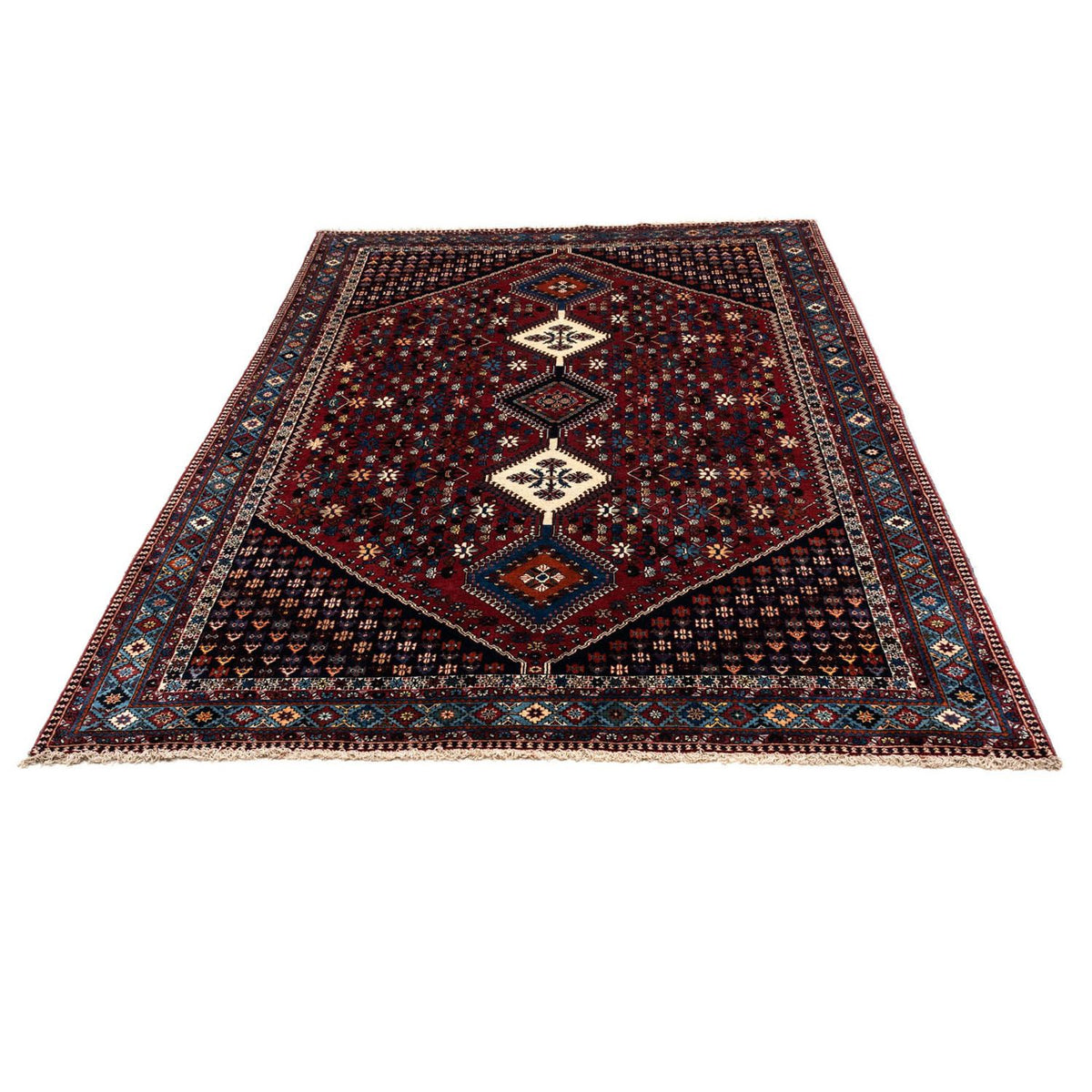 Tapis persan - Nomadic - 320 x 205 cm - rouge foncé