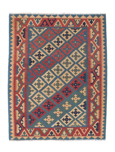 Kilim de Fars 127x166cm - bleu