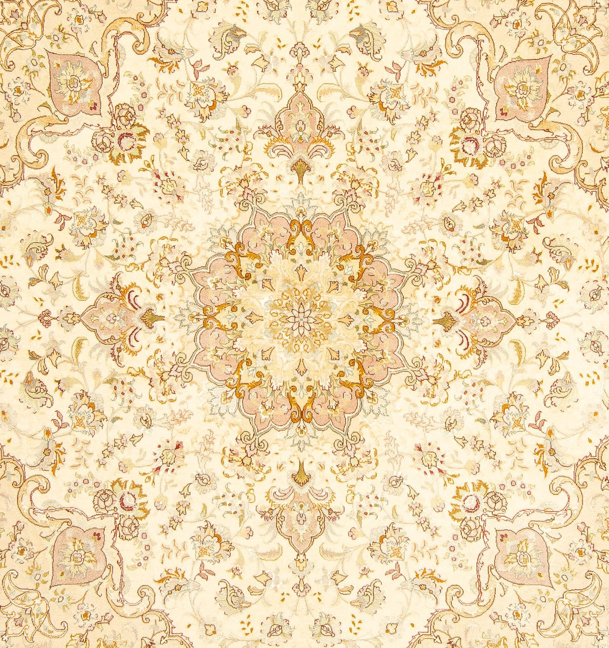 Tapis persan - Tabriz - Royal carré - 210 x 202 cm - beige