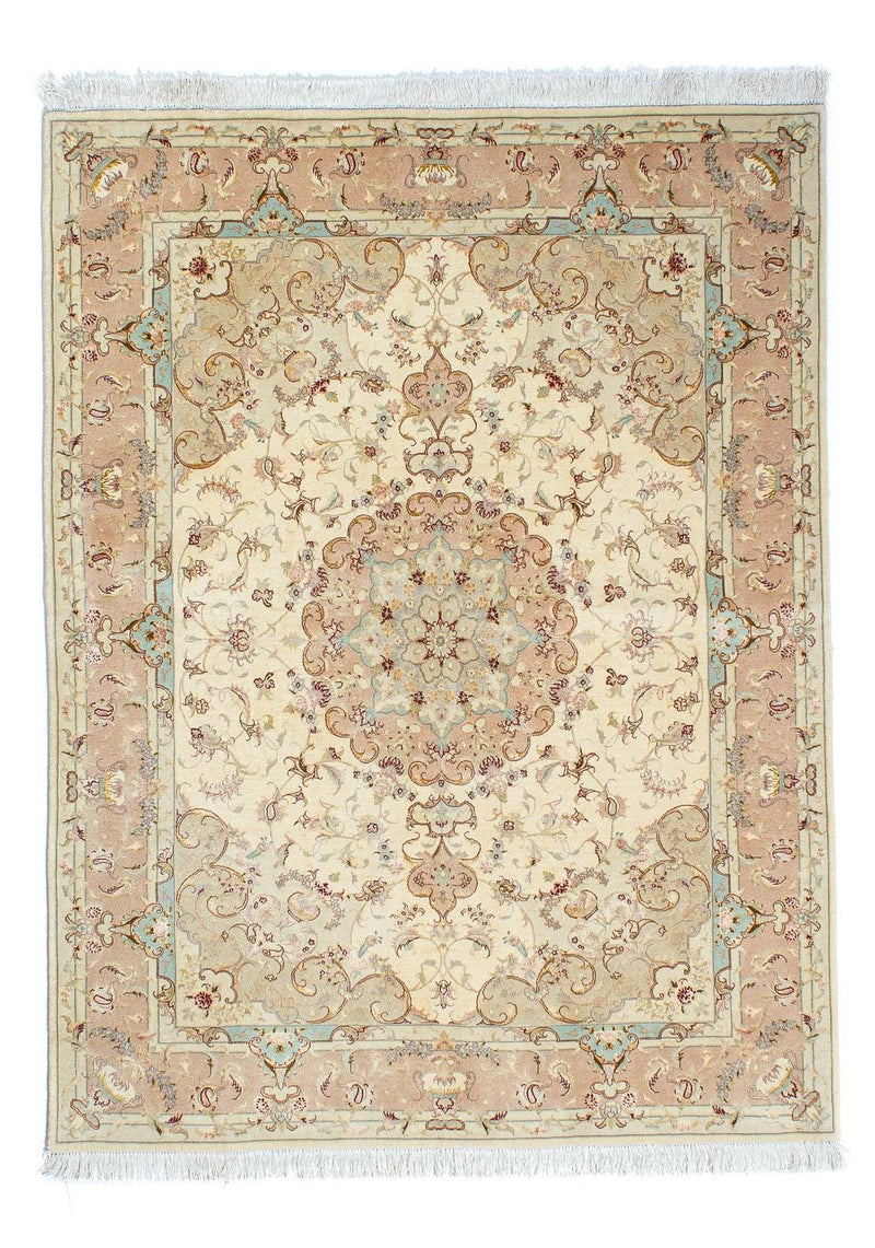 Tapis persan - Tabriz - Royal - 208 x 156 cm - beige