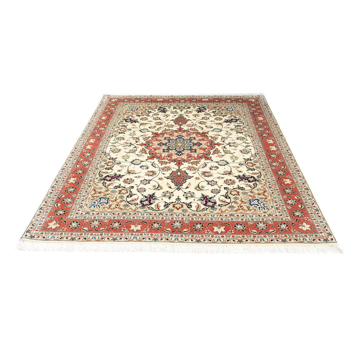 Tapis persan - Tabriz - Royal - 201 x 156 cm - beige