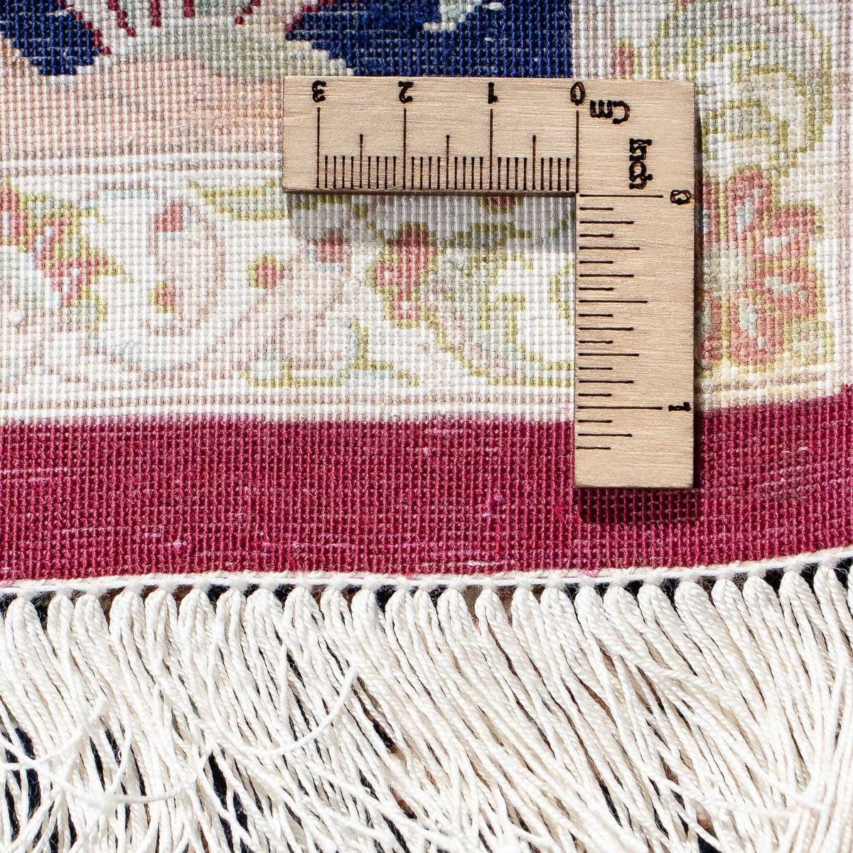 Tapis persan - Ghom - 87 x 59 cm - bleu foncé