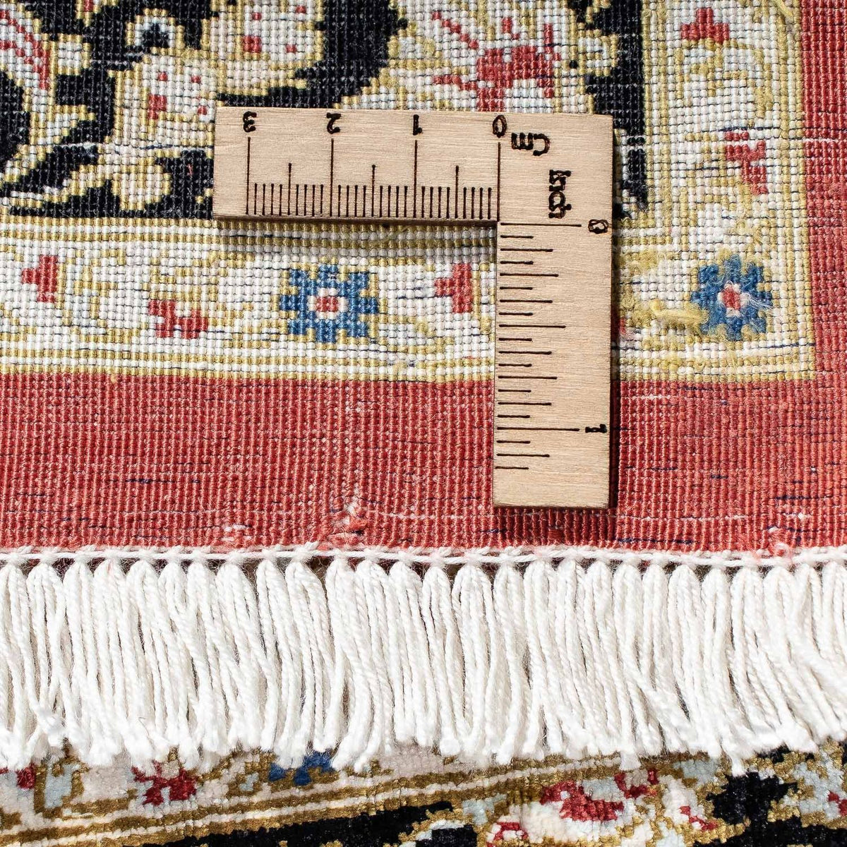 Tapis persan - Ghom - 81 x 55 cm - rouge foncé