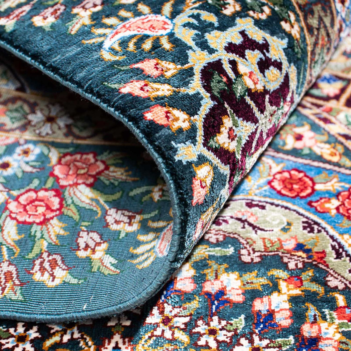 Tapis persan - Ghom - 118 x 79 cm - multicolore