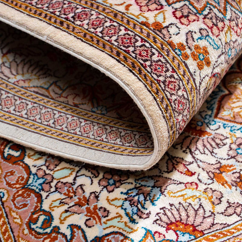 Tapis persan - Ghom - 122 x 78 cm - beige