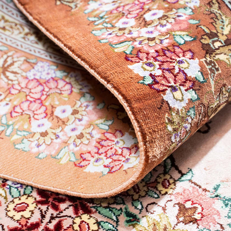 Tapis persan - Ghom - 123 x 80 cm - beige