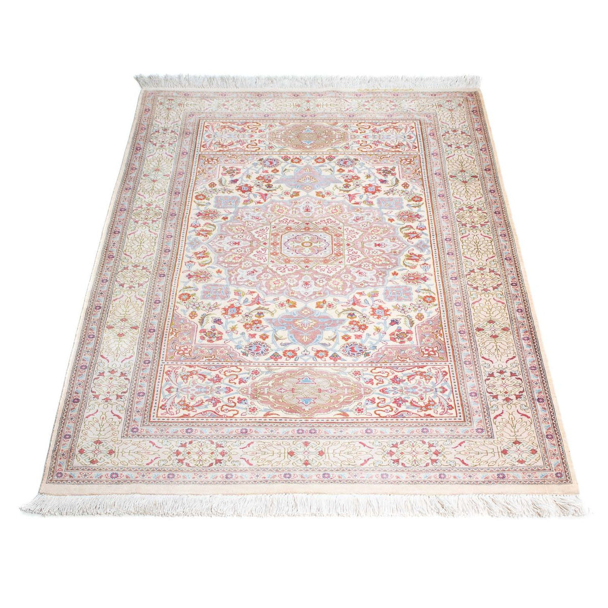 Tapis persan - Ghom - 122 x 75 cm - beige