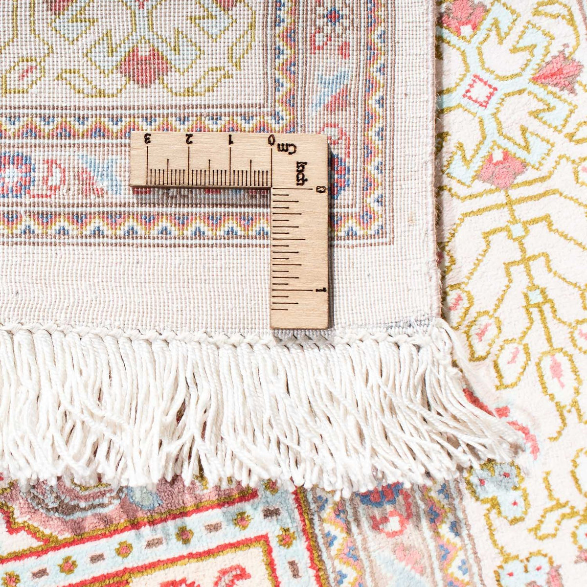 Tapis persan - Ghom - 122 x 75 cm - beige