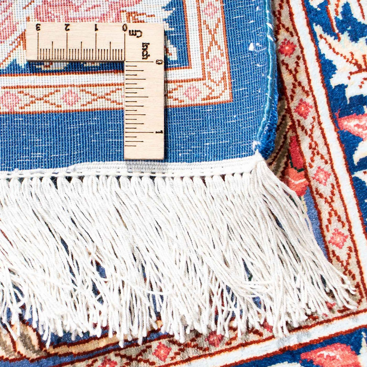 Tapis persan - Ghom - 119 x 77 cm - bleu foncé