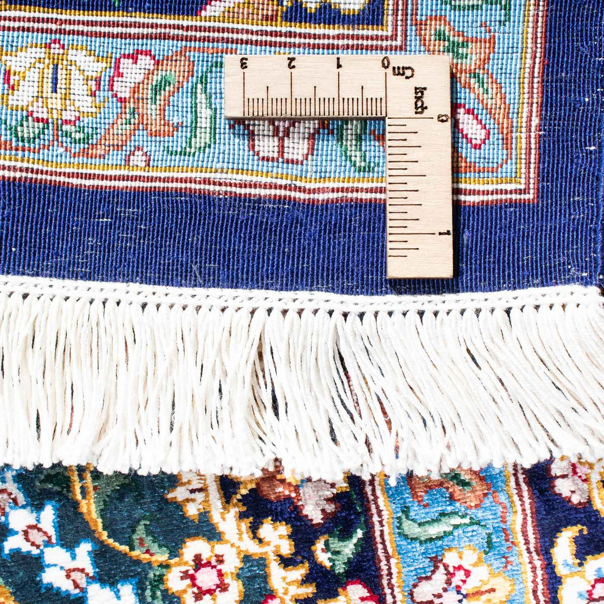 Tapis persan - Ghom - 121 x 81 cm - bleu foncé