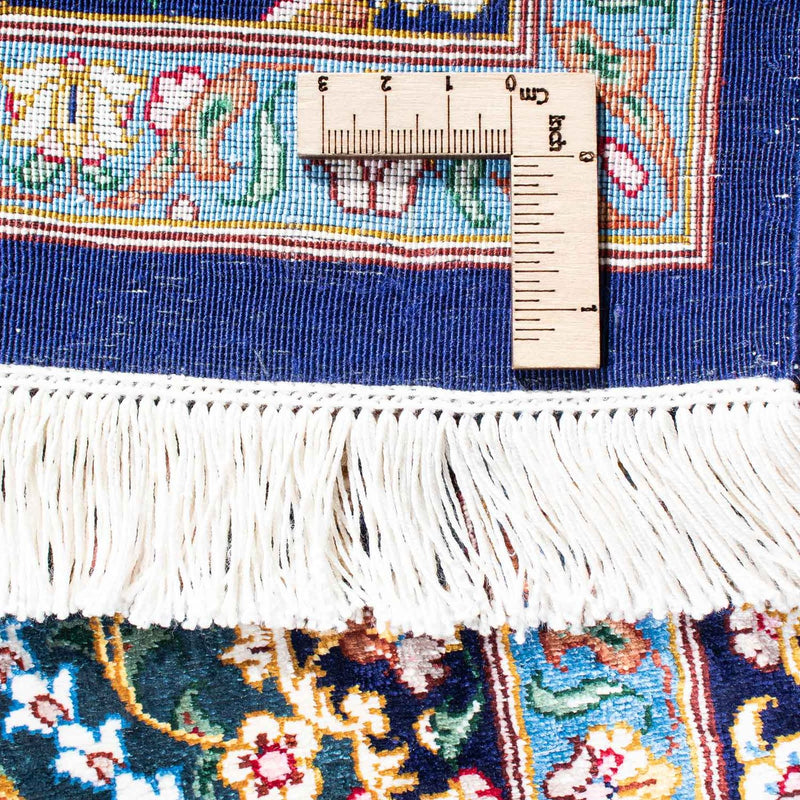 Tapis persan - Ghom - 121 x 81 cm - bleu foncé