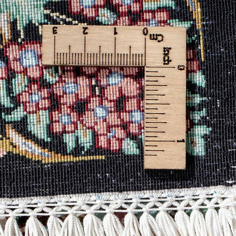 Tapis persan - Ghom - 85 x 61 cm - bleu foncé