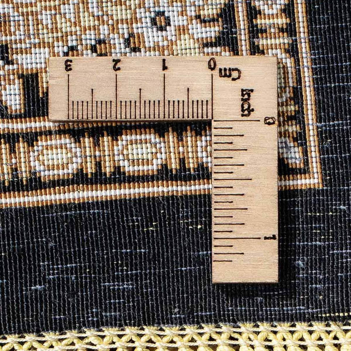 Tapis persan - Ghom - 90 x 60 cm - bleu foncé