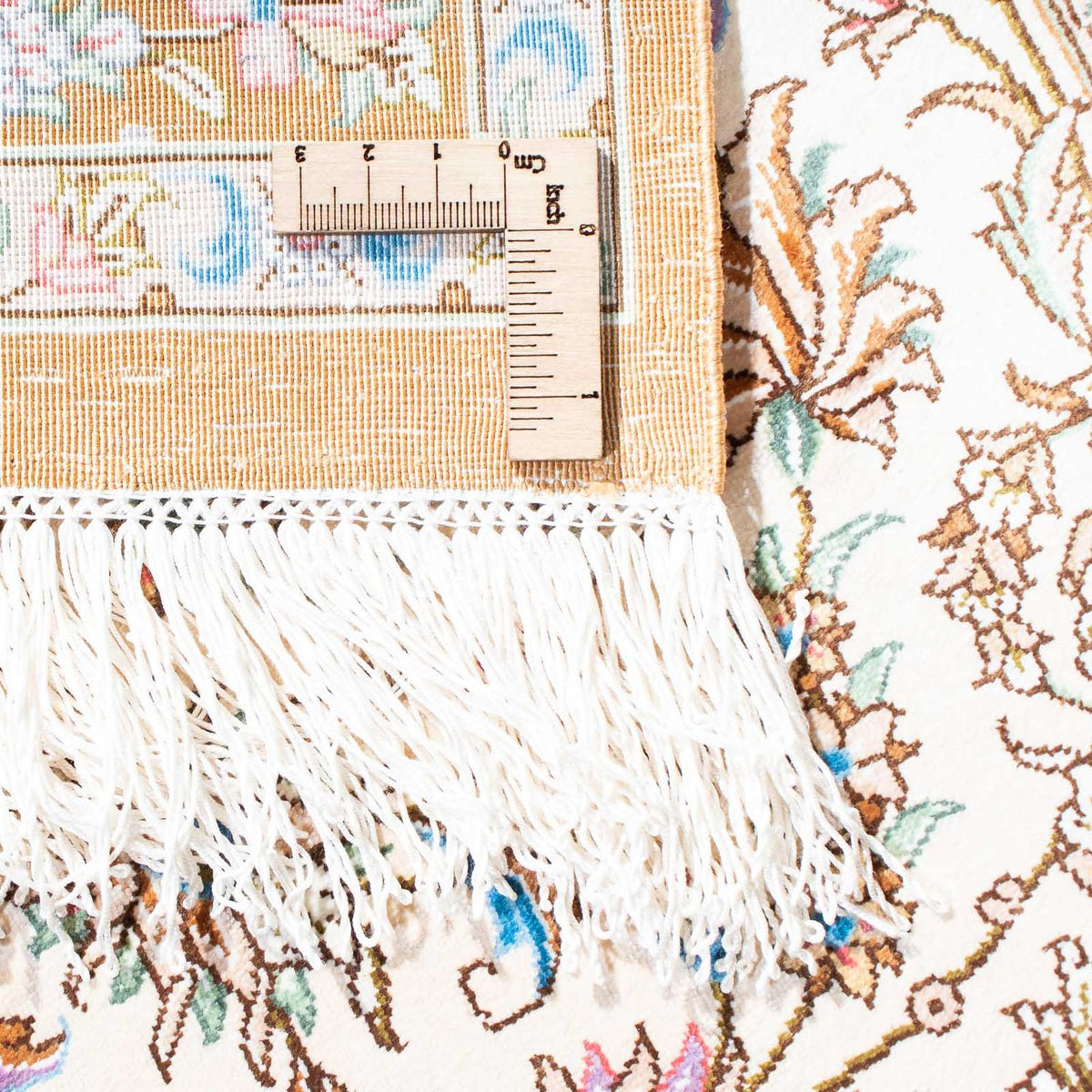 Tapis persan - Ghom - 124 x 79 cm - beige