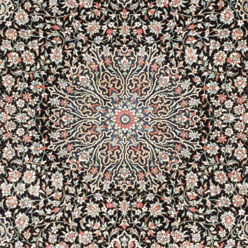 Tapis persan - Ghom - 119 x 79 cm - bleu foncé