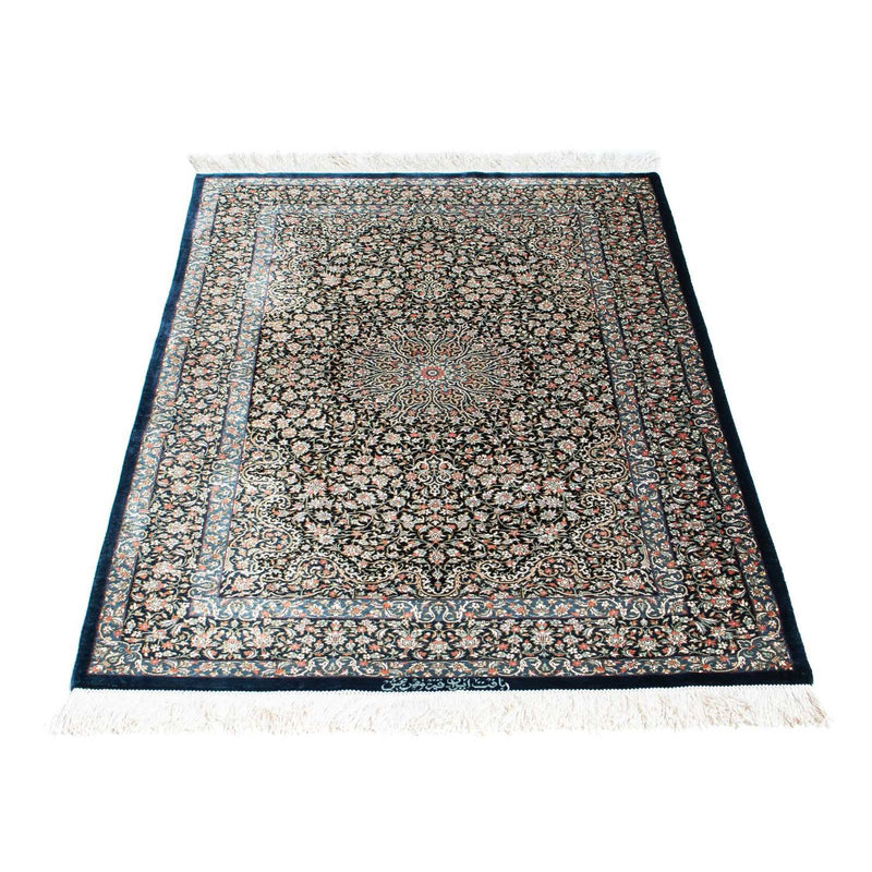 Tapis persan - Ghom - 119 x 79 cm - bleu foncé