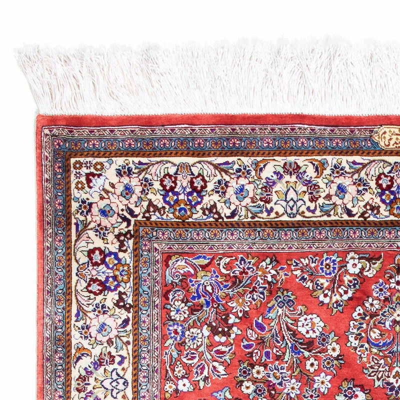 Tapis persan - Ghom - 134 x 77 cm - rouge