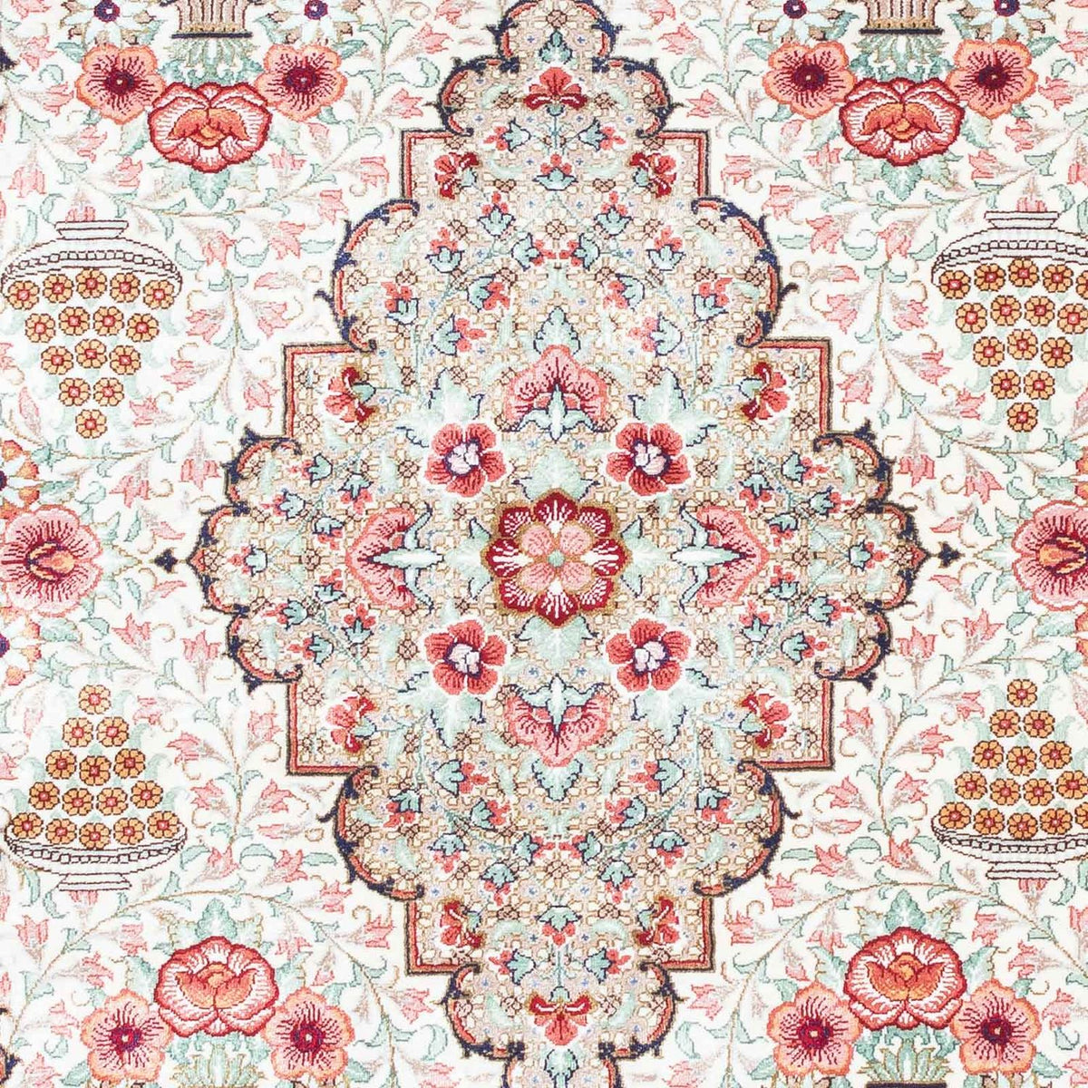 Tapis persan - Ghom - 125 x 84 cm - beige