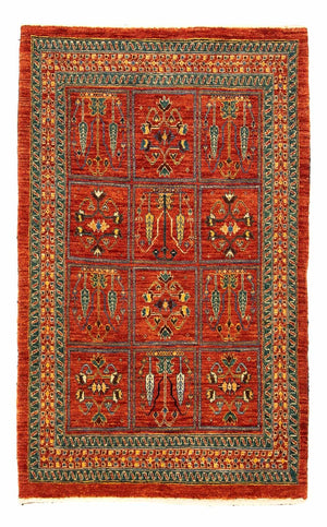 Tapis Gabbeh - Persan Kashkuli - 134 x 84 cm - rouge foncé