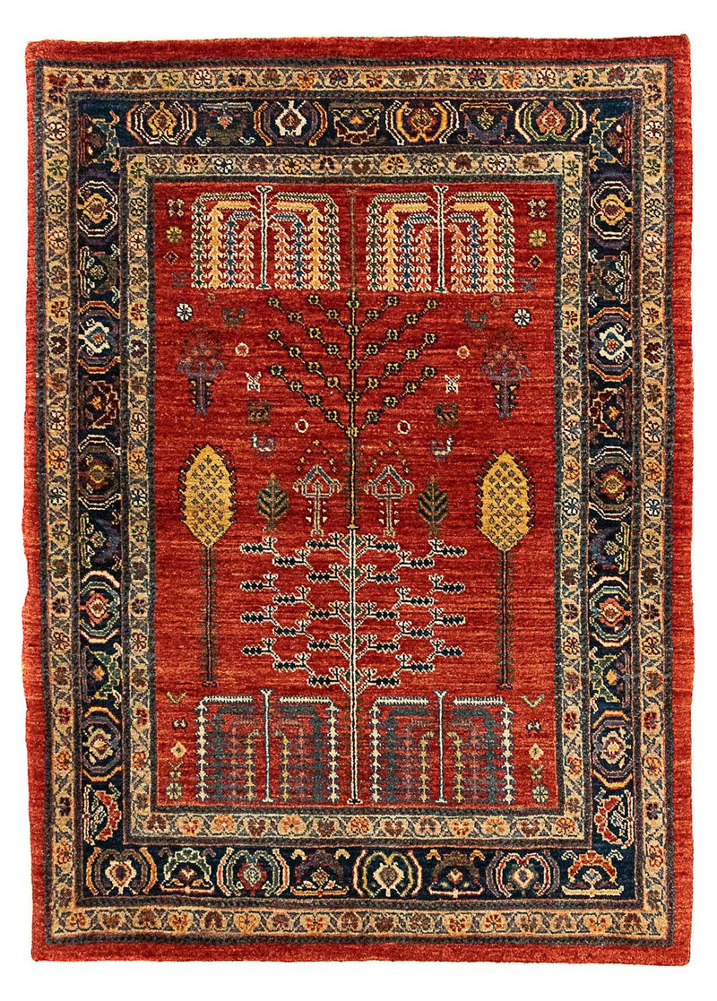 Tapis Gabbeh - Persan Kashkuli - 120 x 85 cm - rouge foncé