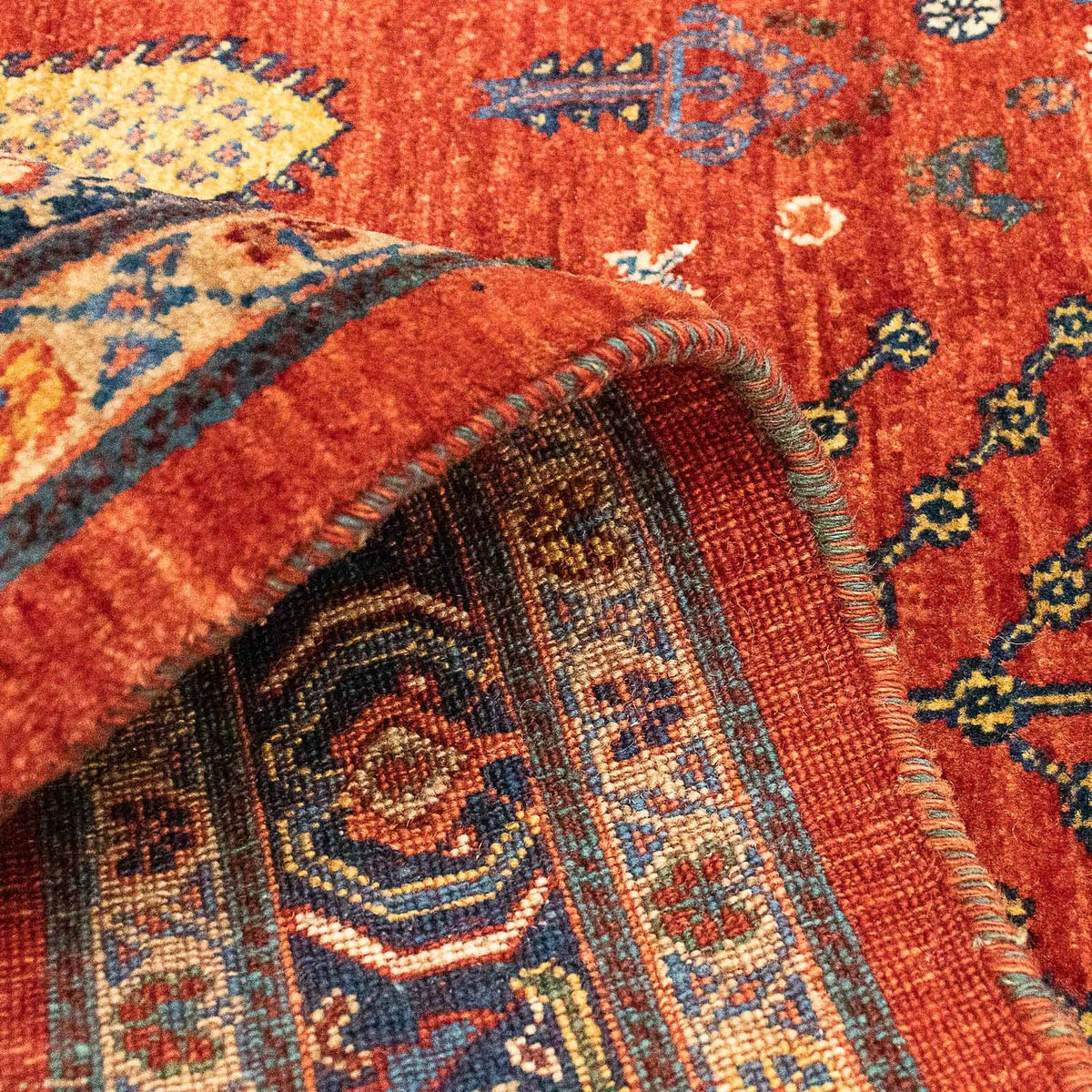 Tapis Gabbeh - Persan Kashkuli - 120 x 85 cm - rouge foncé