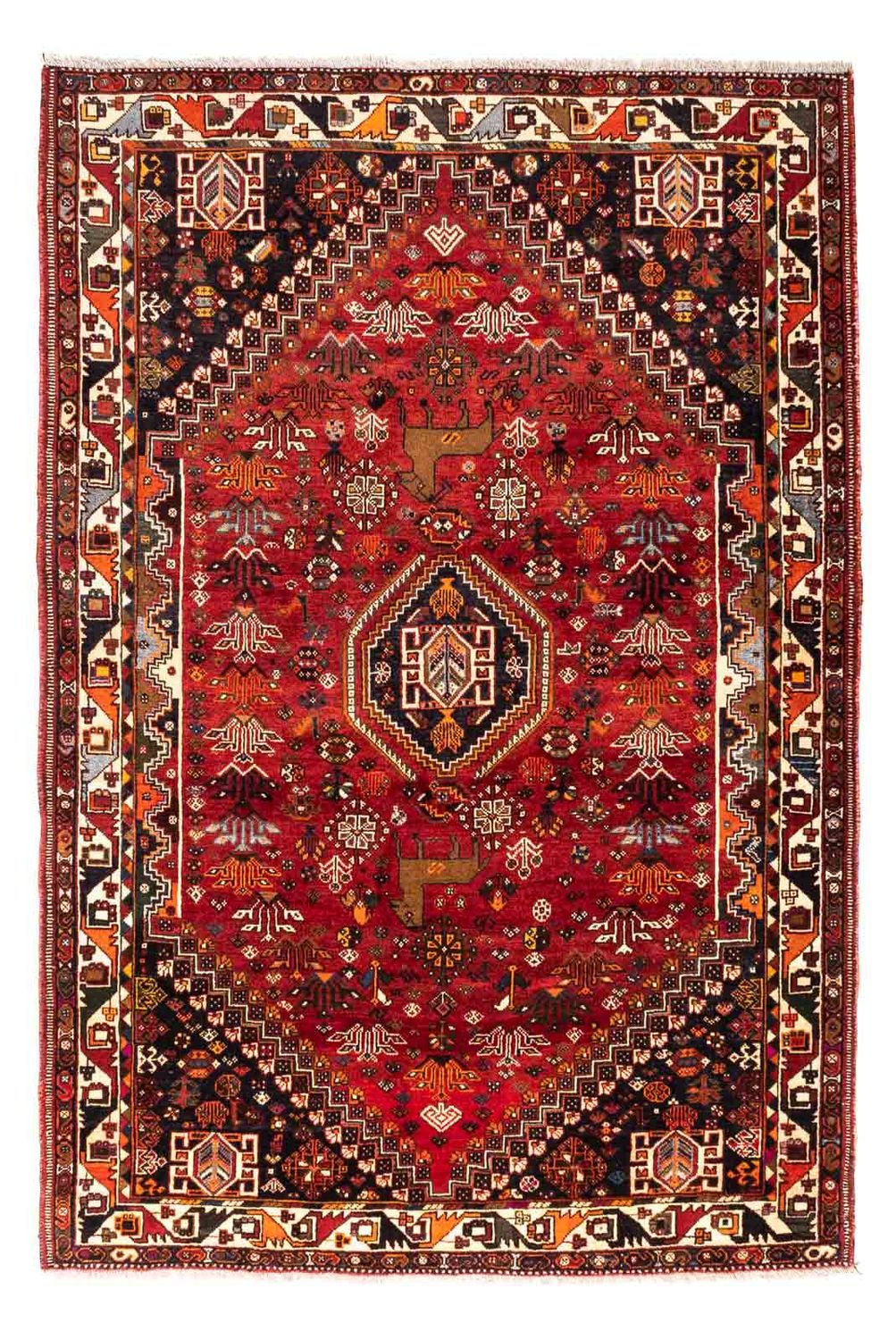Tapis persan - Nomadic - 257 x 183 cm - rouge