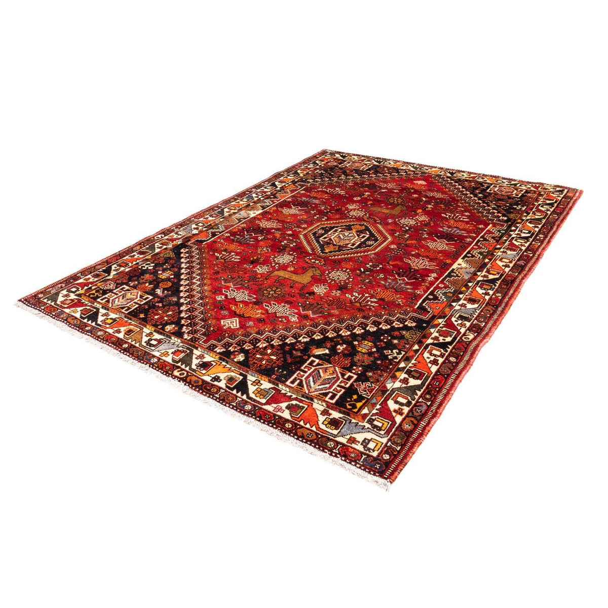 Tapis persan - Nomadic - 257 x 183 cm - rouge