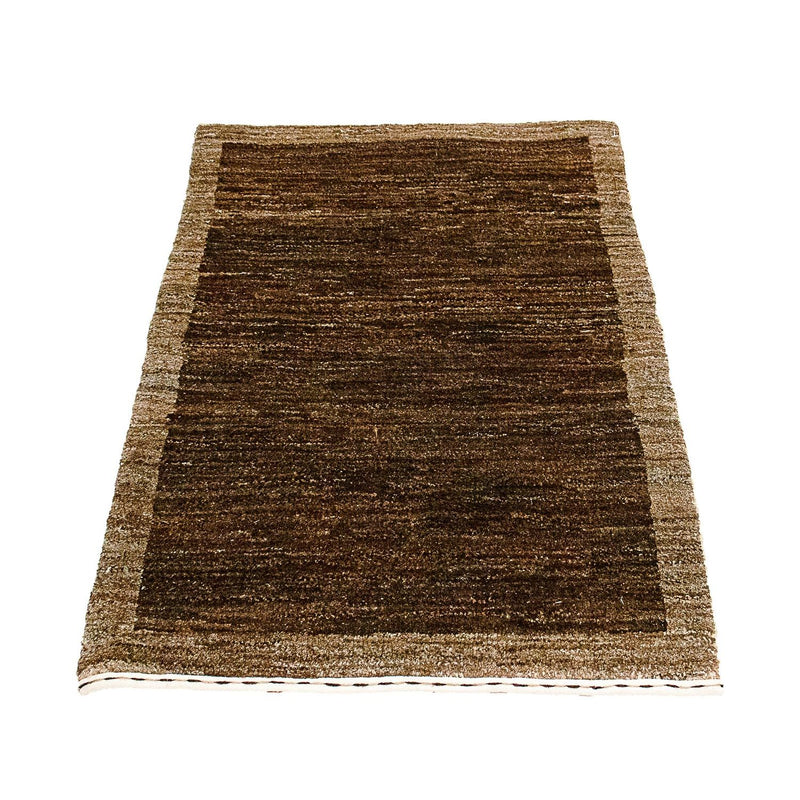 Tapis Gabbeh - Indus - 96 x 62 cm - marron foncé