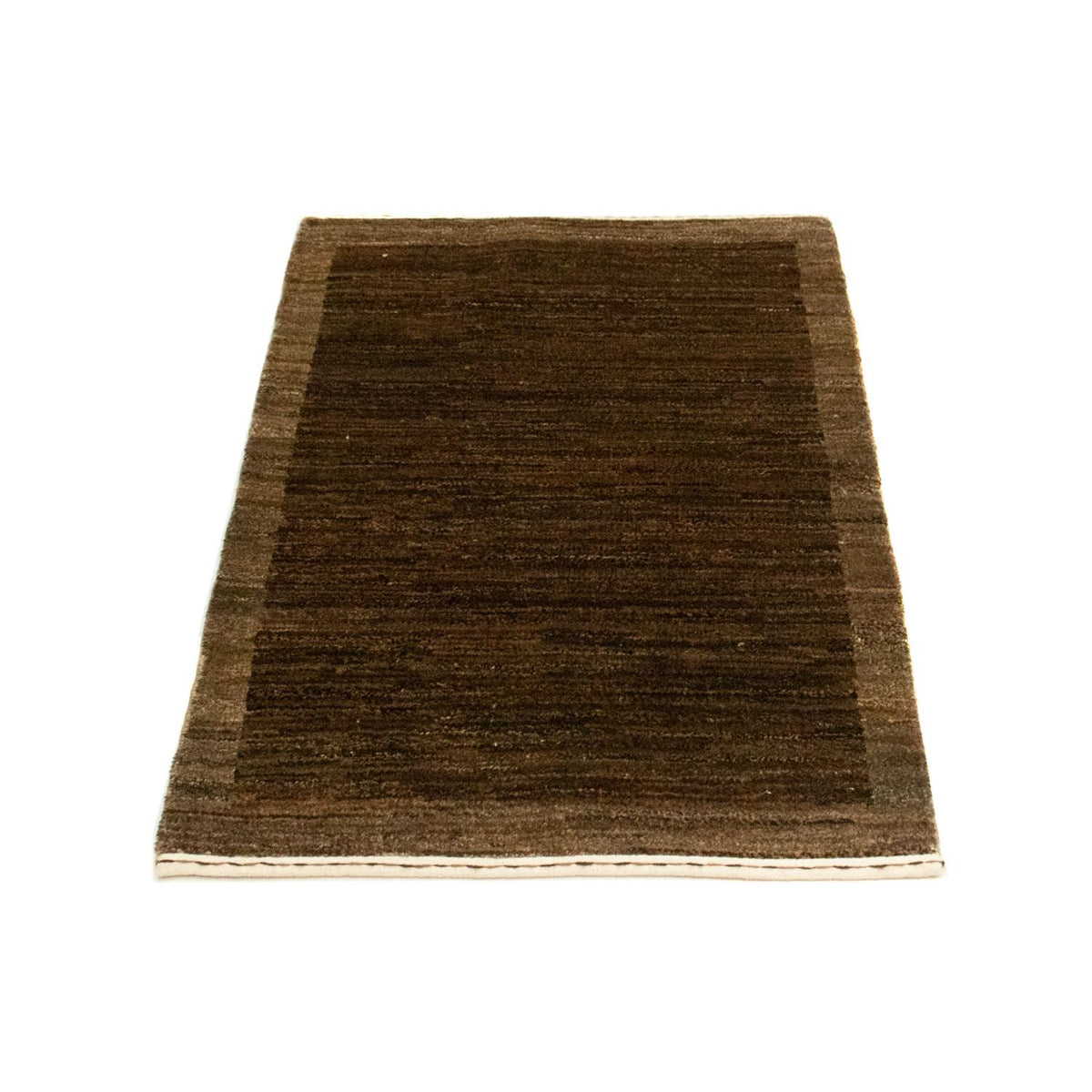 Tapis Gabbeh - Indus - 93 x 60 cm - marron foncé