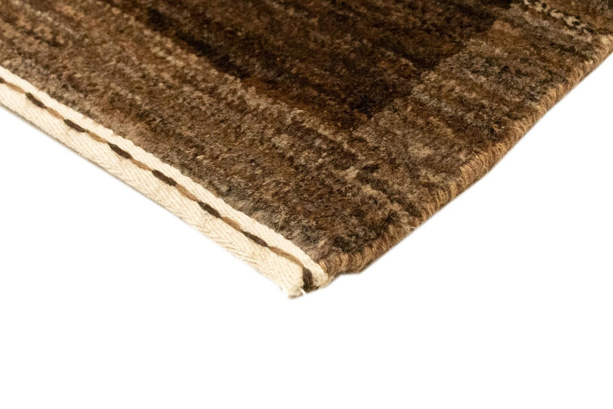 Tapis Gabbeh - Indus - 90 x 58 cm - marron foncé