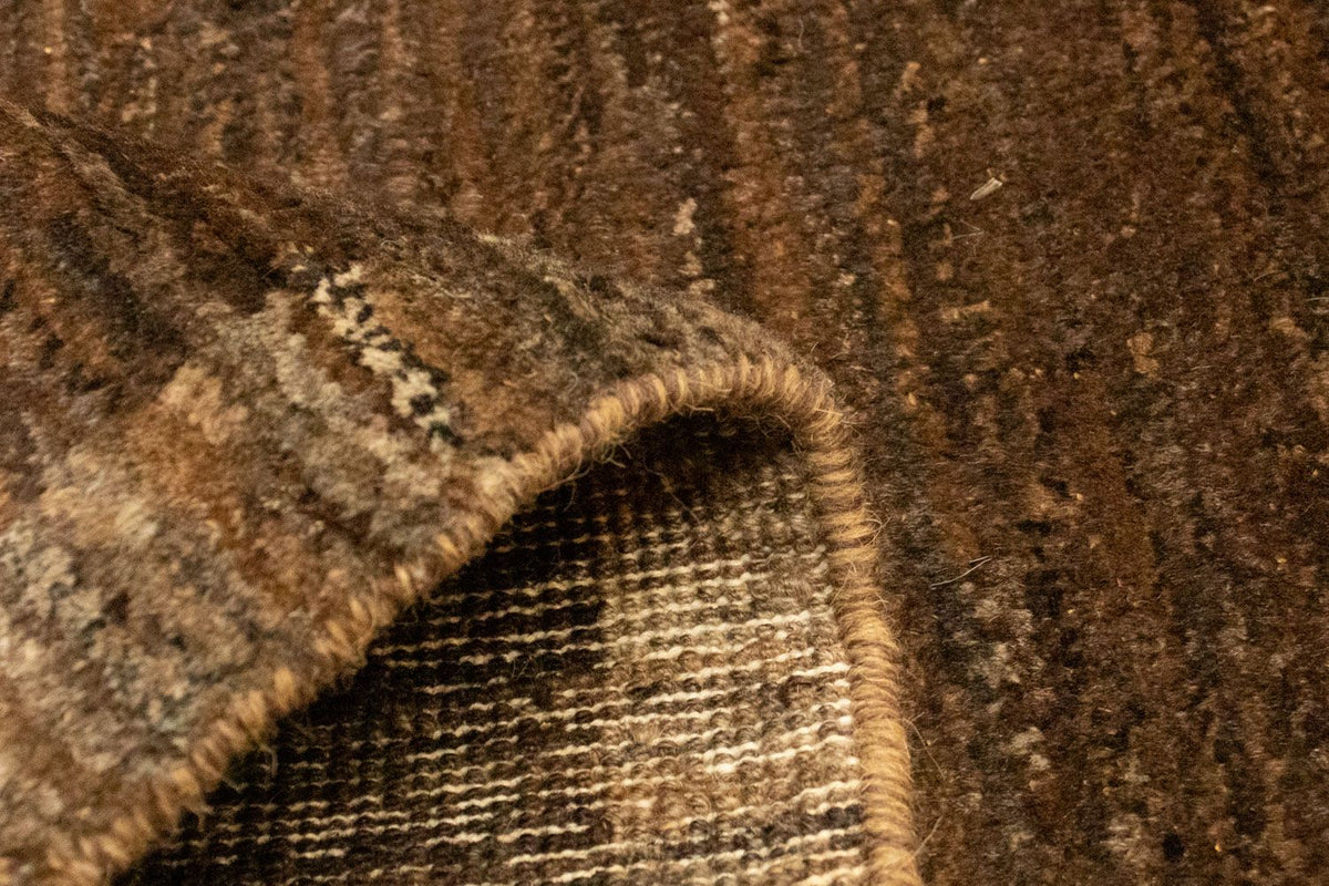 Tapis Gabbeh - Indus - 90 x 58 cm - marron foncé