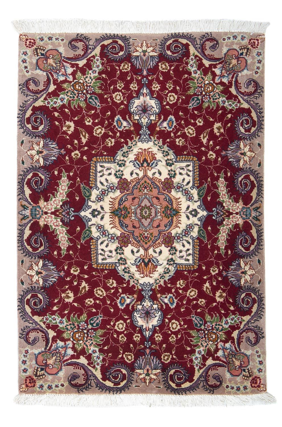 Tapis persan - Tabriz - Royal - 93 x 63 cm - rouge
