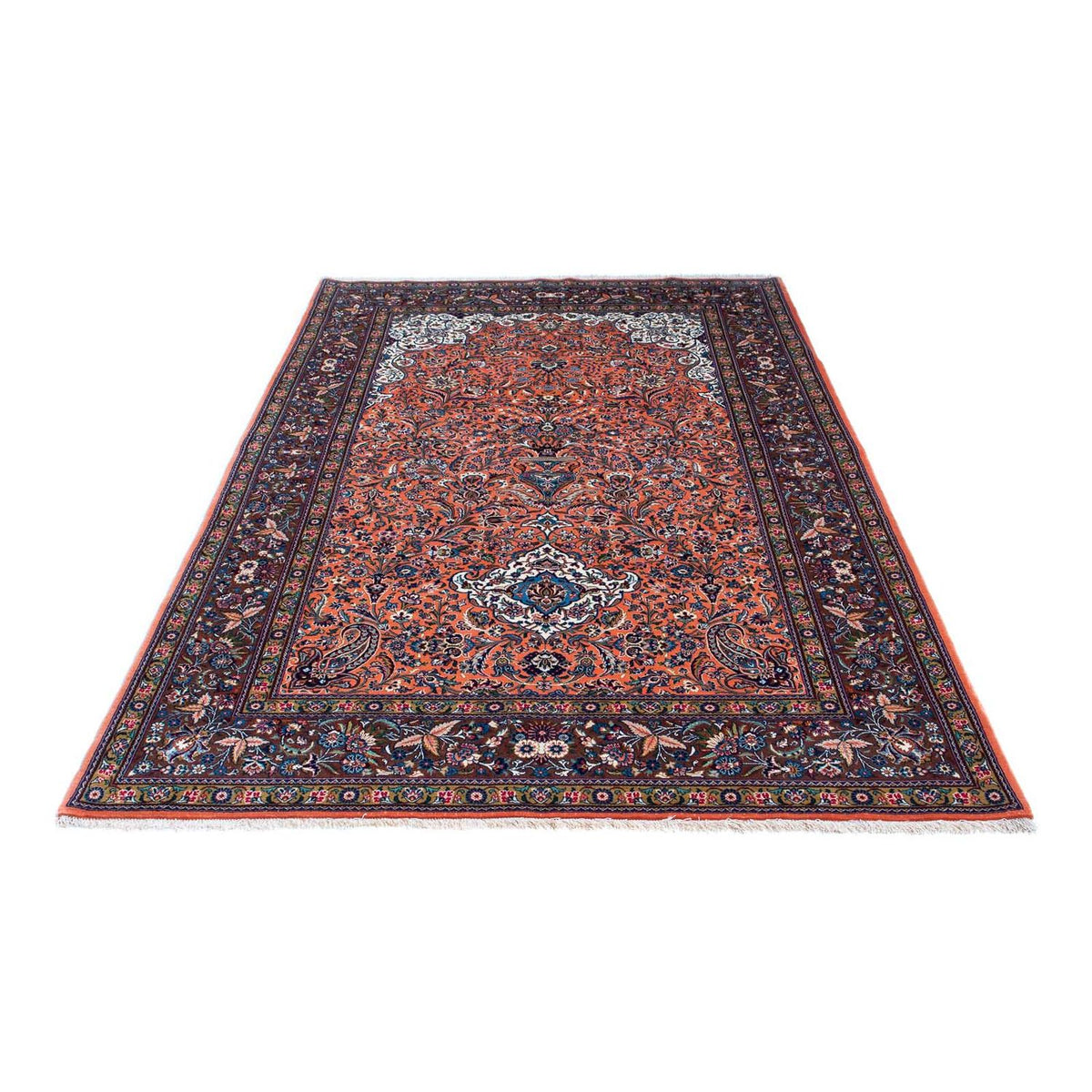 Tapis persan - Ghom - 219 x 135 cm - rouille