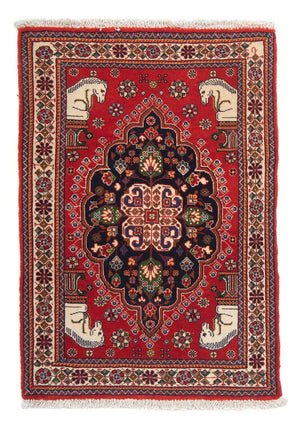 Tapis Gabbeh - Persan Kashkuli - 88 x 61 cm - rouge