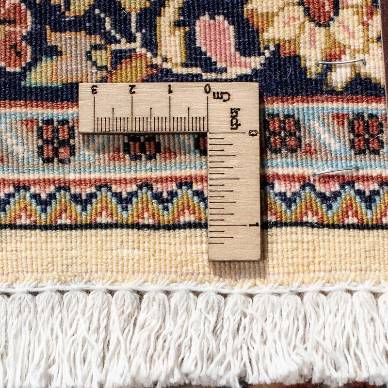 Tapis persan - Ghom - 113 x 68 cm - jaune moutarde