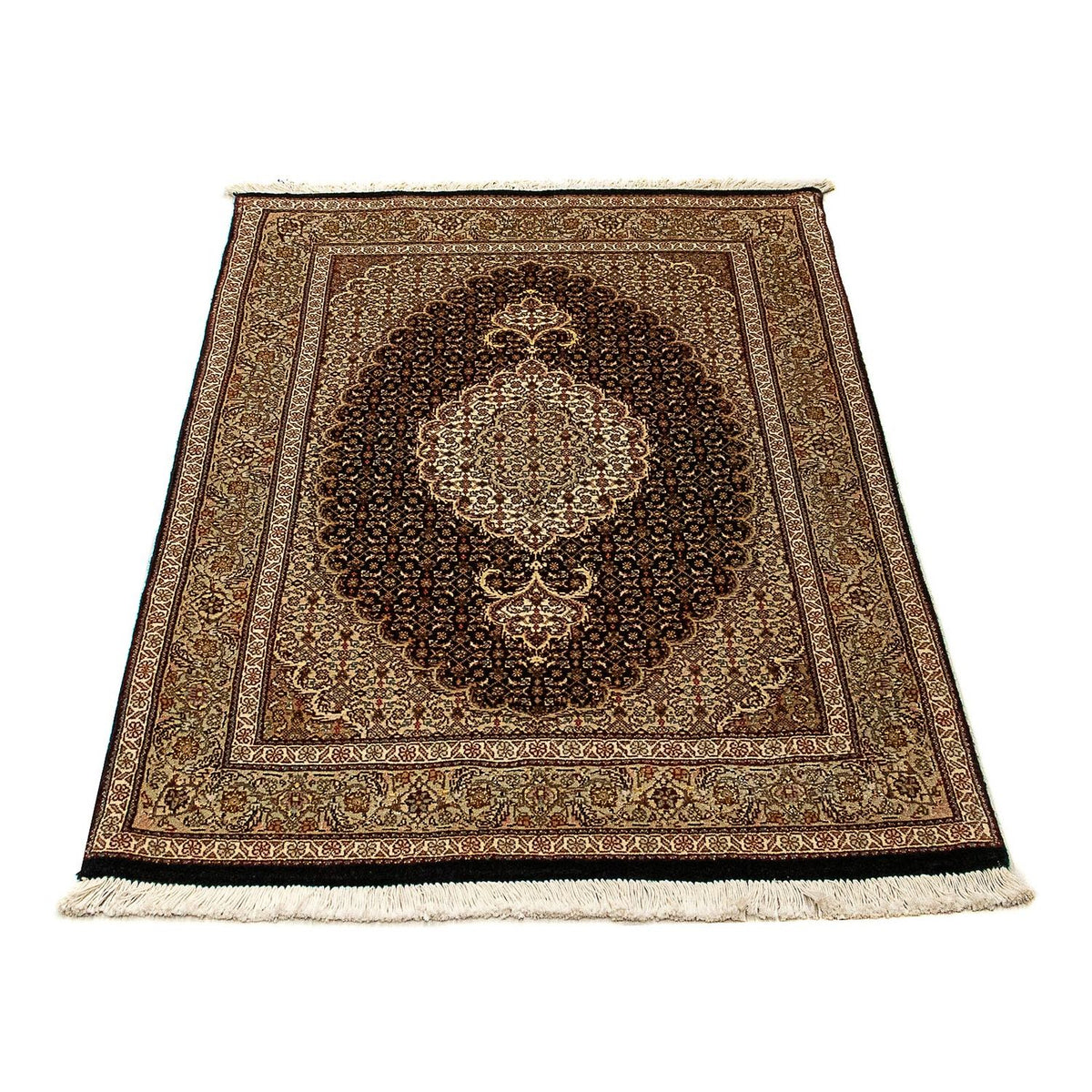 Tapis persan - Tabriz - Royal - 120 x 80 cm - bleu foncé