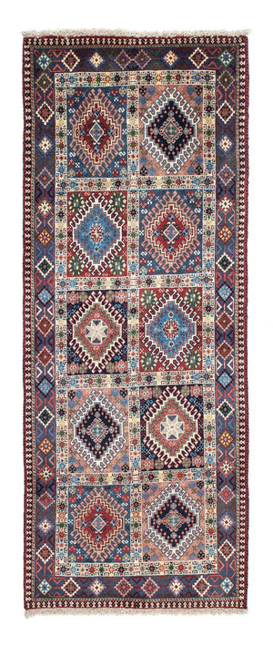 Tapis de couloir Tapis persan - Nomadic - 203 x 81 cm - bleu