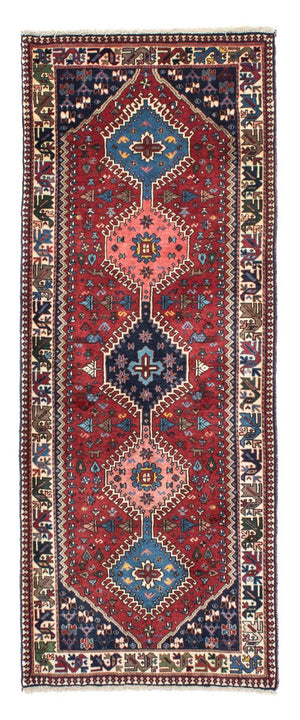 Tapis de couloir Tapis persan - Nomadic - 197 x 80 cm - rouge foncé