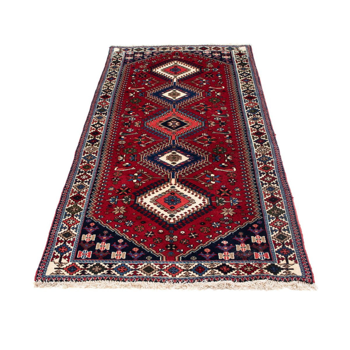 Tapis de couloir Tapis persan - Nomadic - 194 x 83 cm - rouge foncé