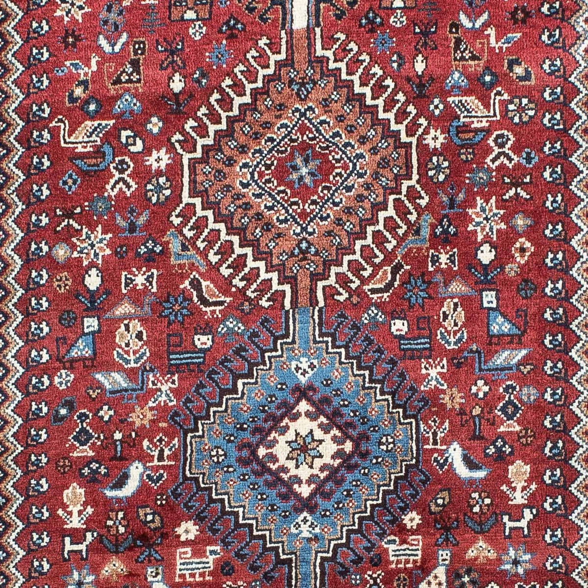 Tapis de couloir Tapis persan - Nomadic - 194 x 90 cm - rouge