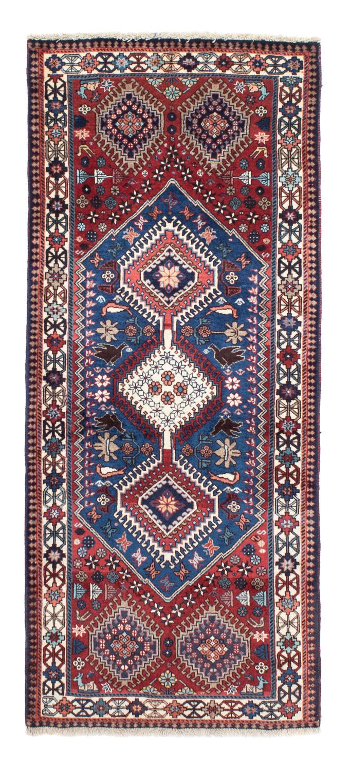 Tapis de couloir Tapis persan - Nomadic - 195 x 80 cm - rouge foncé