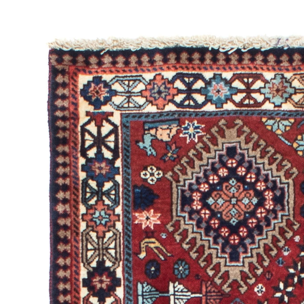 Tapis de couloir Tapis persan - Nomadic - 195 x 80 cm - rouge foncé