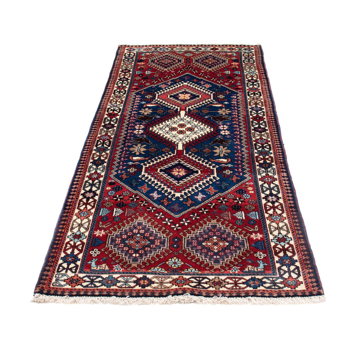 Tapis de couloir Tapis persan - Nomadic - 195 x 80 cm - rouge foncé
