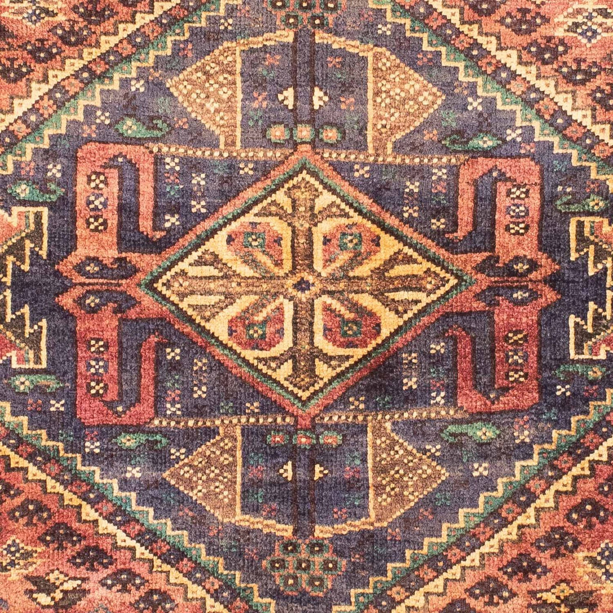 Tapis persan - Nomadic - 155 x 113 cm - rouge clair