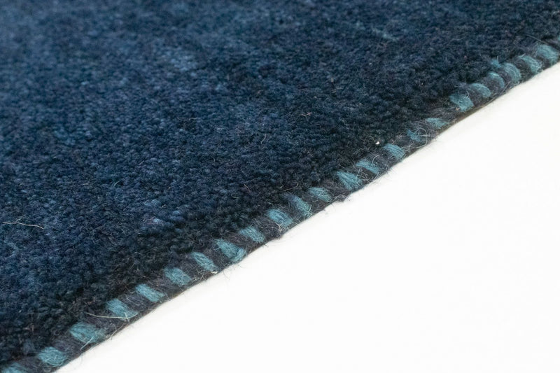 Tapis de couloir Tapis Gabbeh - Persan - 228 x 80 cm - bleu foncé