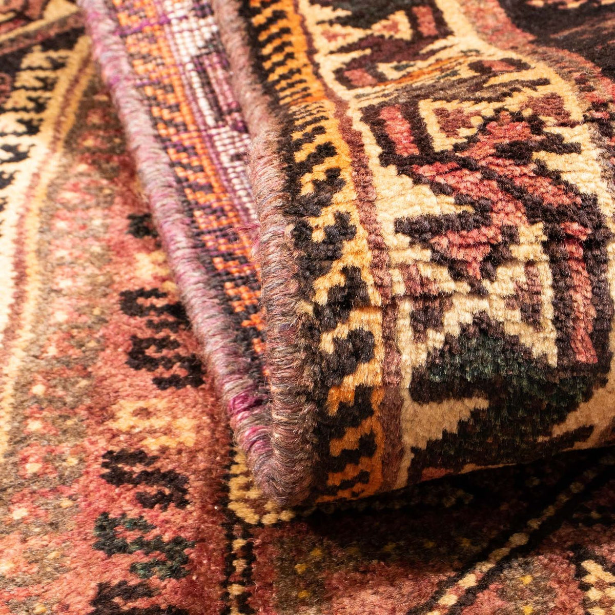 Tapis persan - Nomadic - 161 x 109 cm - rouge clair