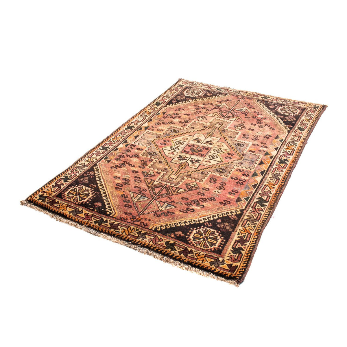 Tapis persan - Nomadic - 161 x 109 cm - rouge clair