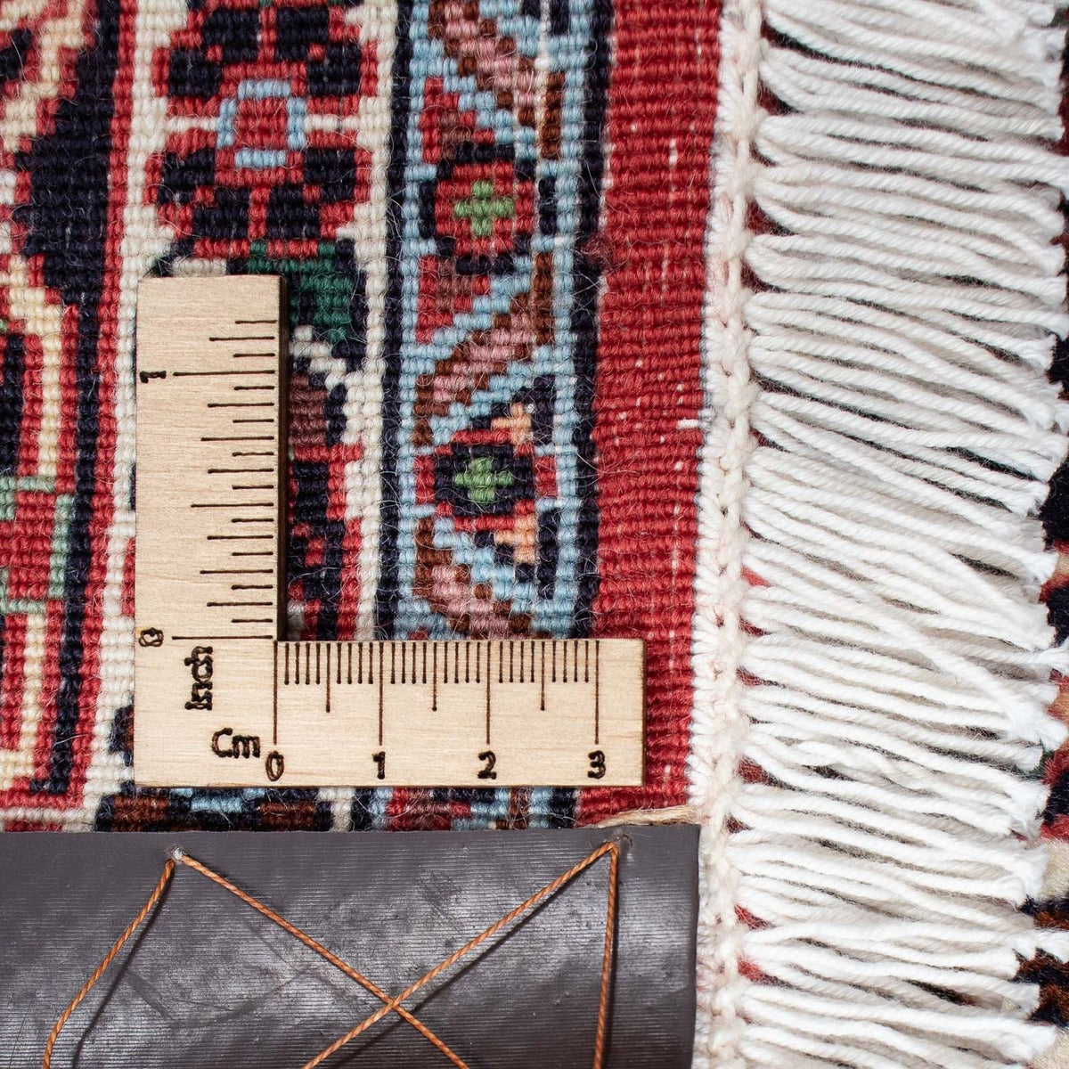 Tapis persan - Bidjar - 206 x 132 cm - rouge clair